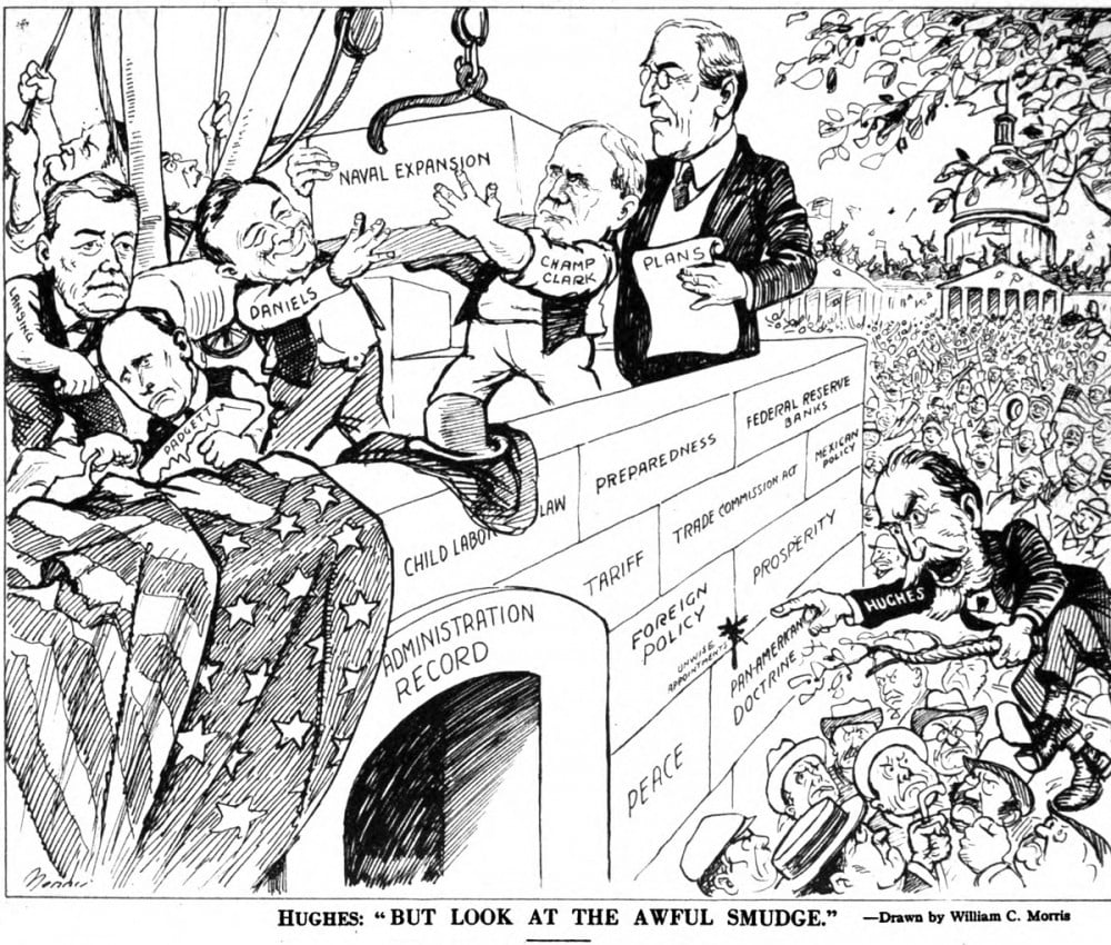 Ed87 Woodrow v Hughes election Puck September 16 1916